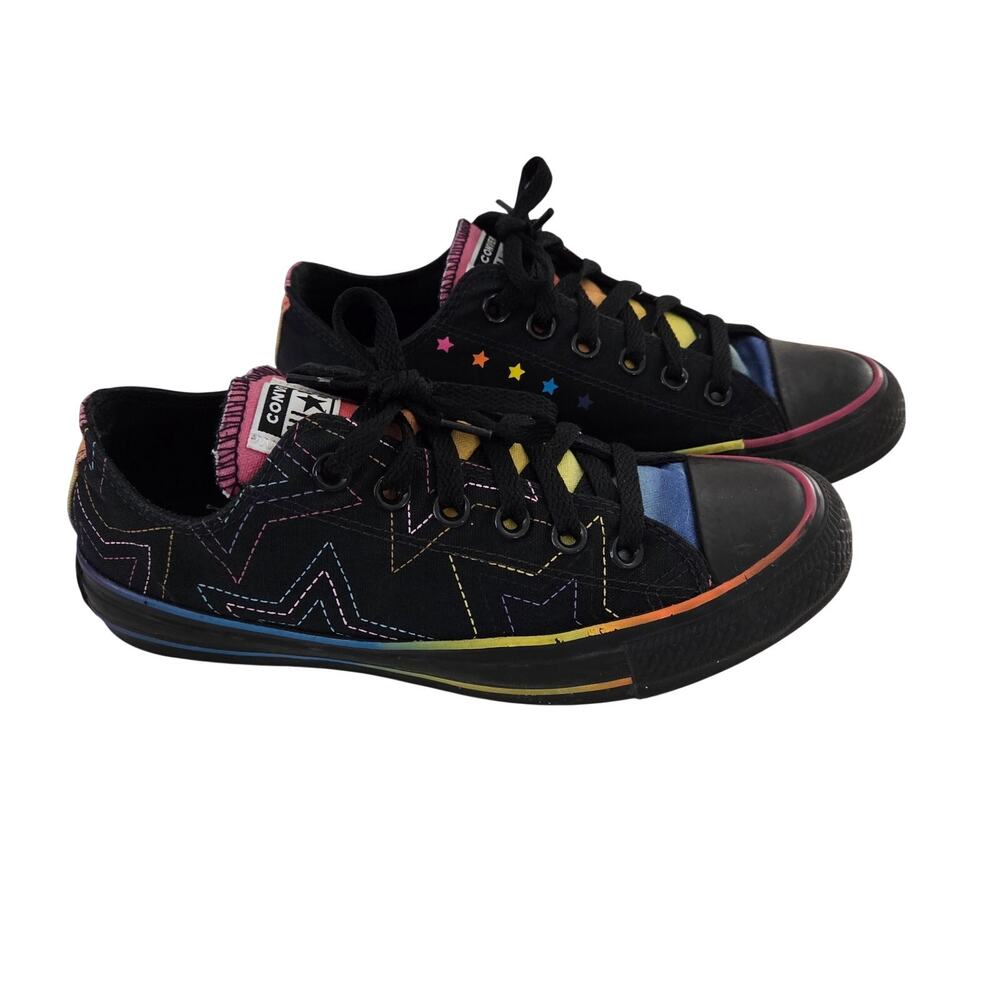 Converse Sz 5 Mens or 7 Womens Unisex Rainbow Star Chucks Lace Up Sneakers